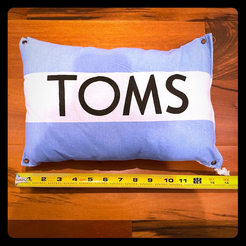 Toms shoe bag pillow